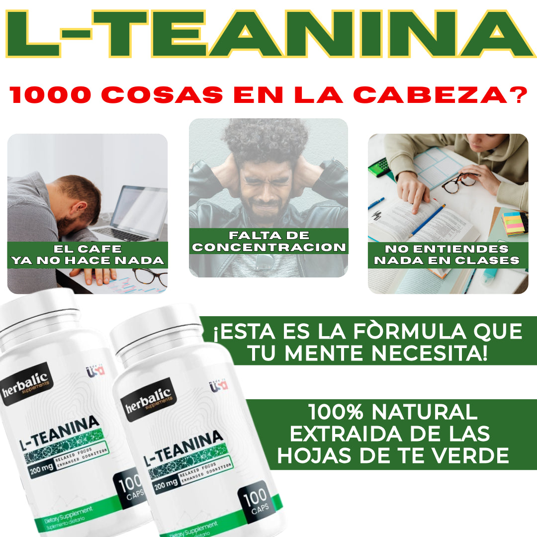 L-Teanina 200 MG x 100 Cápsulas